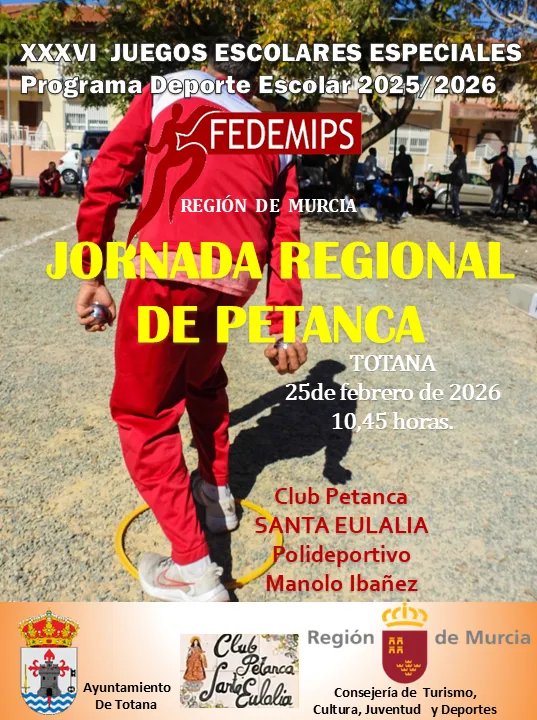 Jornada Regional de Petanca del Deporte Escolar en Totana